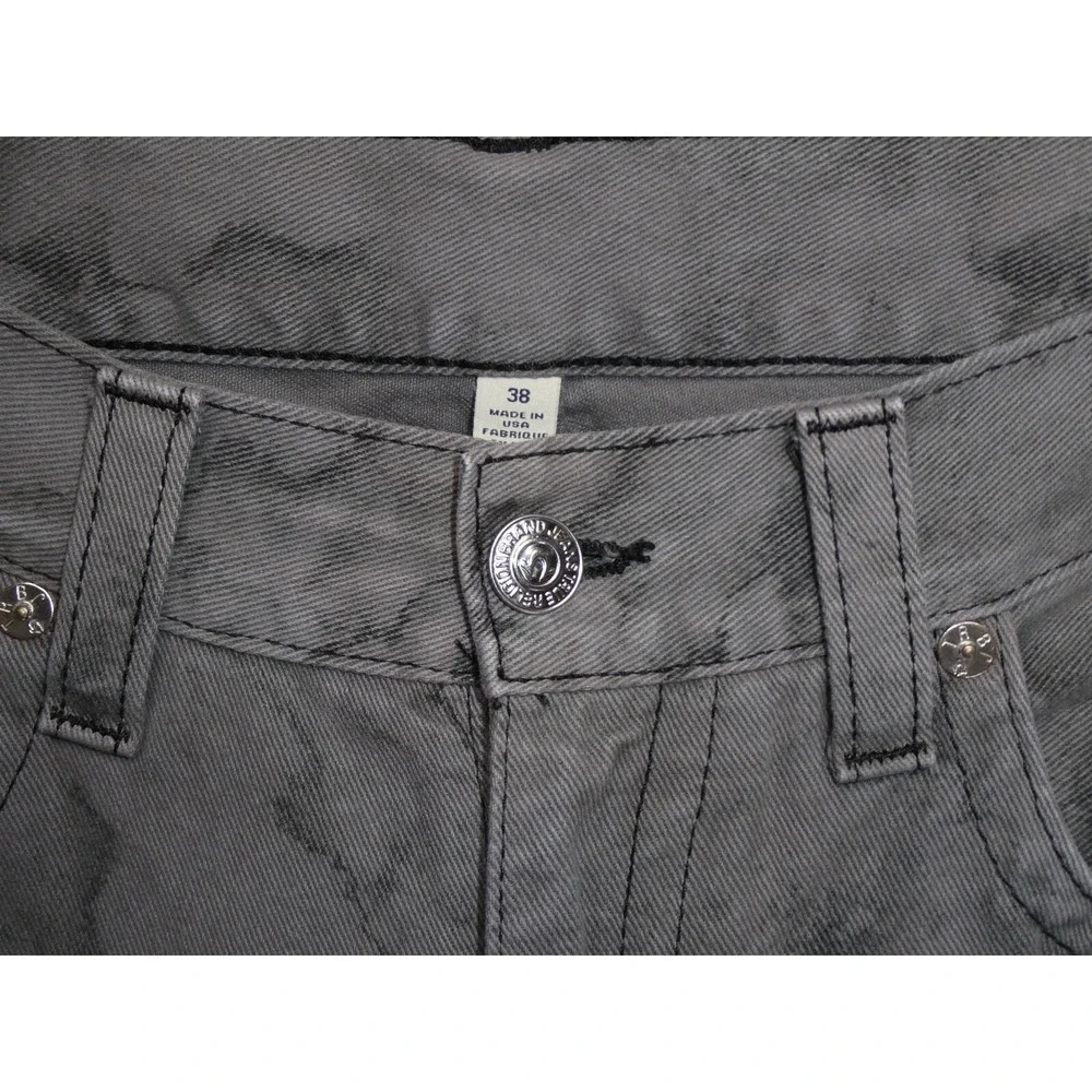 True Religion Men’s Slim Straight Jeans in Washed Gray